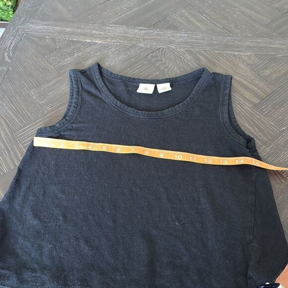 Catherine Malandrino tank top, black, loose, flowy, sheer, chiffon, sleeveless - Picture 2 of 4